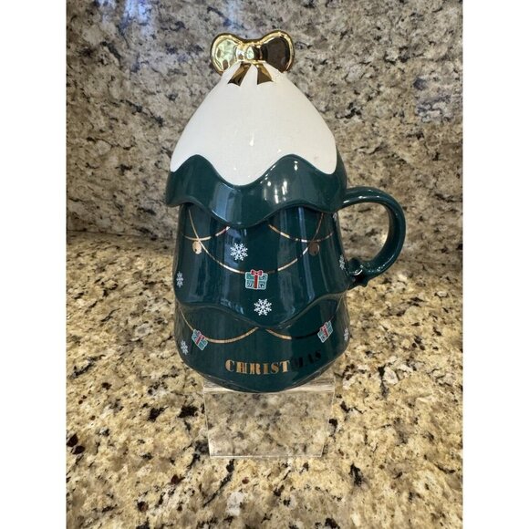 Christmas Tree Shape Cup Ceramic Material - Picture 1 of 4